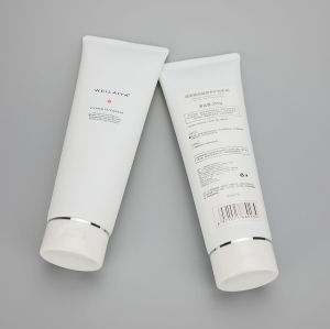 50mm 250g facial cleanser cream  cosmetic plastic squeeze protect hair cream tube with flip top cap