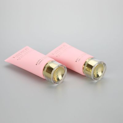 150g/5.07oz Luxury Pink Body Cream PBL Round Cosmetic Tube with Fancy Acrylic Screw Cap