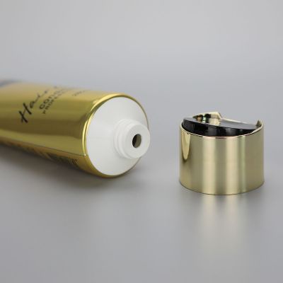 280g ABL hair care/ facial cleanser cream aluminium plastic tube with fancy golden disc cap