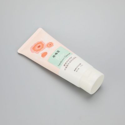 150g cosmetic plastic squeeze tube packaging for facial cleanser with flip top cap