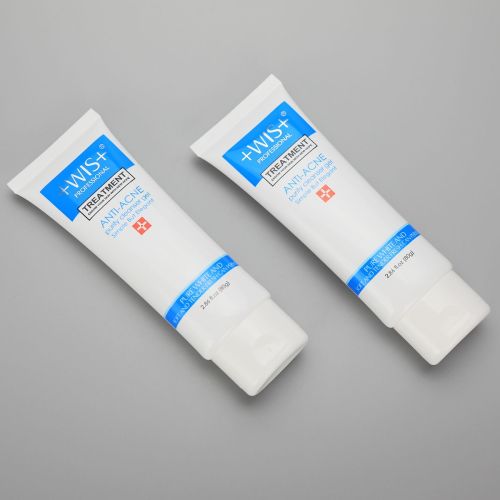 80g/2.86oz oval facial cleanser packaging tube plastic empty cosmetic tube with flip top cap