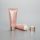 100ml pink cosmetic plastic squeeze tube packaging for facial cleanser with golden screw cap