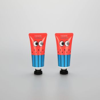 30ml cosmetic plastic hand cream tube animal rinting tube with octagonal screw cap