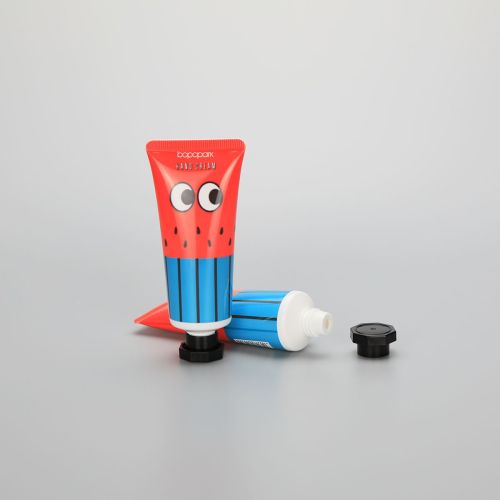 30ml cosmetic plastic hand cream tube animal rinting tube with octagonal screw cap