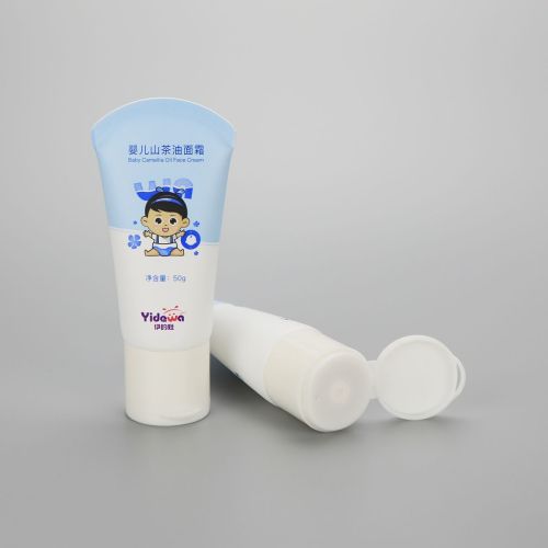 50g cosmetic plastic tube for baby face cream with orifice reducer filp top cap