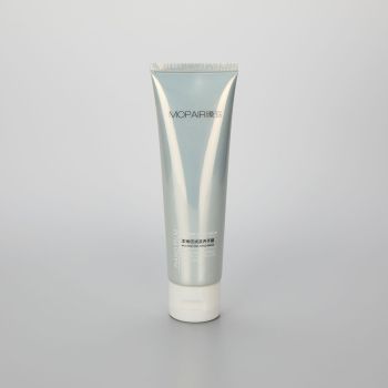 100g shiny aluminum plastic facial cleanser tube hand cream tube with flip top cap