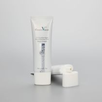 50ml oval alminum plastic cosmetic hand cream tube CC cream tube with silver screw on cap
