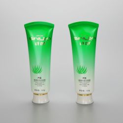 120g gradient green plastic facial cleanser tube cosmetic squeeze tubes with screw cap