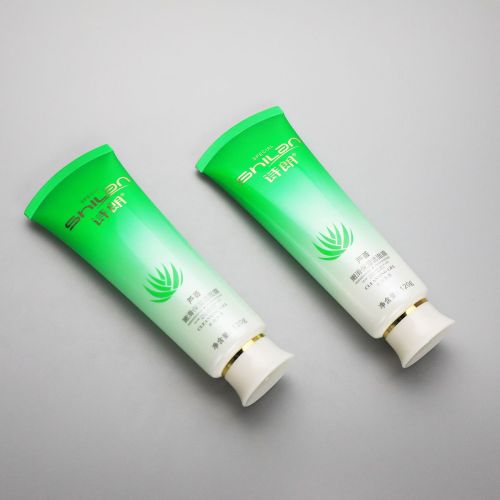 120g gradient green plastic facial cleanser tube cosmetic squeeze tubes with screw cap