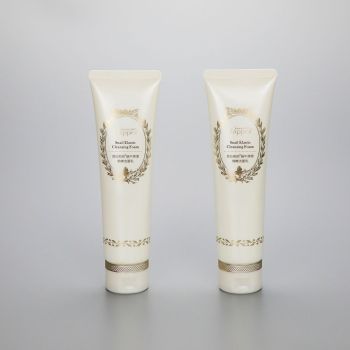 100ml plastic cosmetic skincare face wash tube with flip top cap