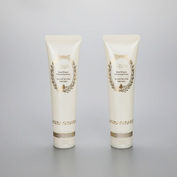 100ml plastic cosmetic skincare face wash tube with flip top cap