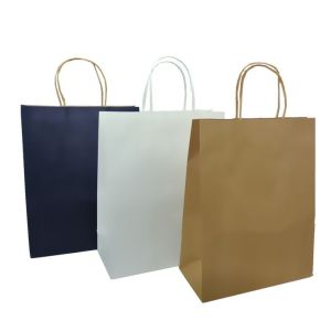 Retail Kraft Paper Packaging Recyclable Food Packaging Shopping Bag