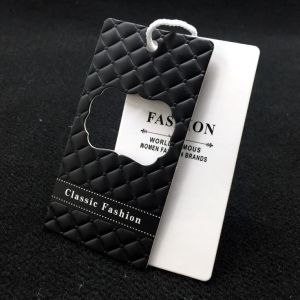 Cheap Custom Design Printing Name Logo Paper Clothing Garment Hanging String Paper Tags