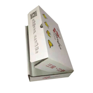 Wholesale Cheap Custom white corrugated foldable pizza paper box for mailing