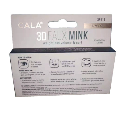 Private label custom personalized printed false eyelash packaging box