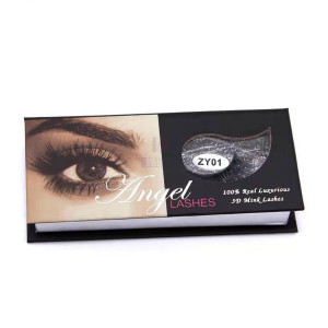 custom logo eyelash packaging box with window