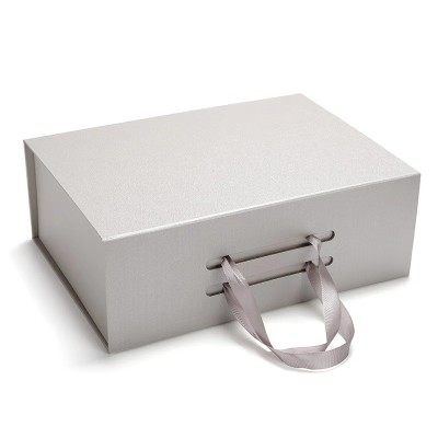 Pink gift Foldable Cardboard Box Gift Box Packing With Ribbon