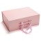 Pink gift Foldable Cardboard Box Gift Box Packing With Ribbon