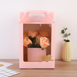Double Custom Eco Friendly Gift Packaging Pack Heart Flower Box
