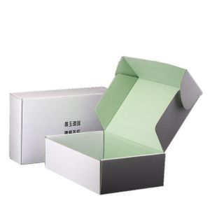 Custom Corrugated Black Printed White Mailer Box