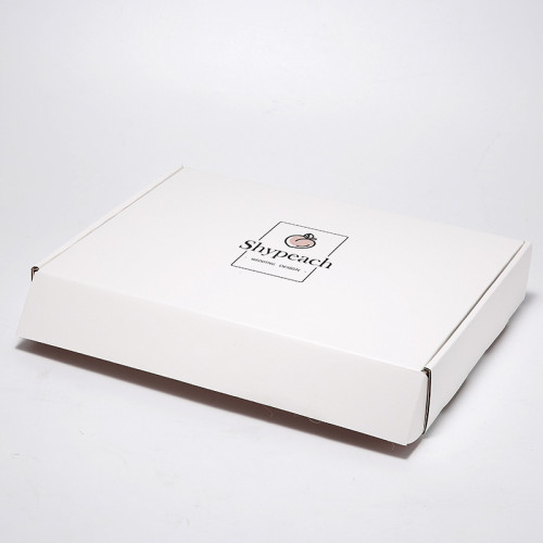 Custom Curatd Print Black Corrugated Mailer Box Packaging With Logo