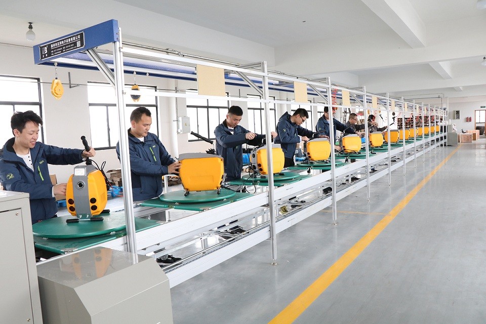drain cleaning machine assembly line