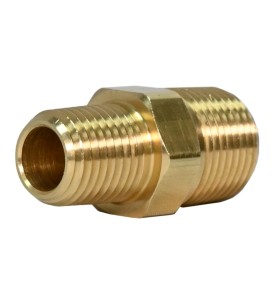 OEM High Pressure CNC Machining Brass Hex Nipple Tube Joint Gold Tone Pipe Fittings