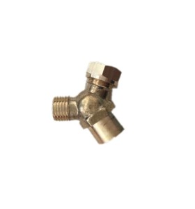 Hot Sale Brass CNC Machined Fittings Exhaust Tee Valves in Iron Head