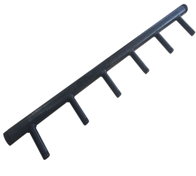 Части домочадца заварки вковки высокой точности изготовленные на заказ для штуцеров коллектора черного покрытия силы стальных