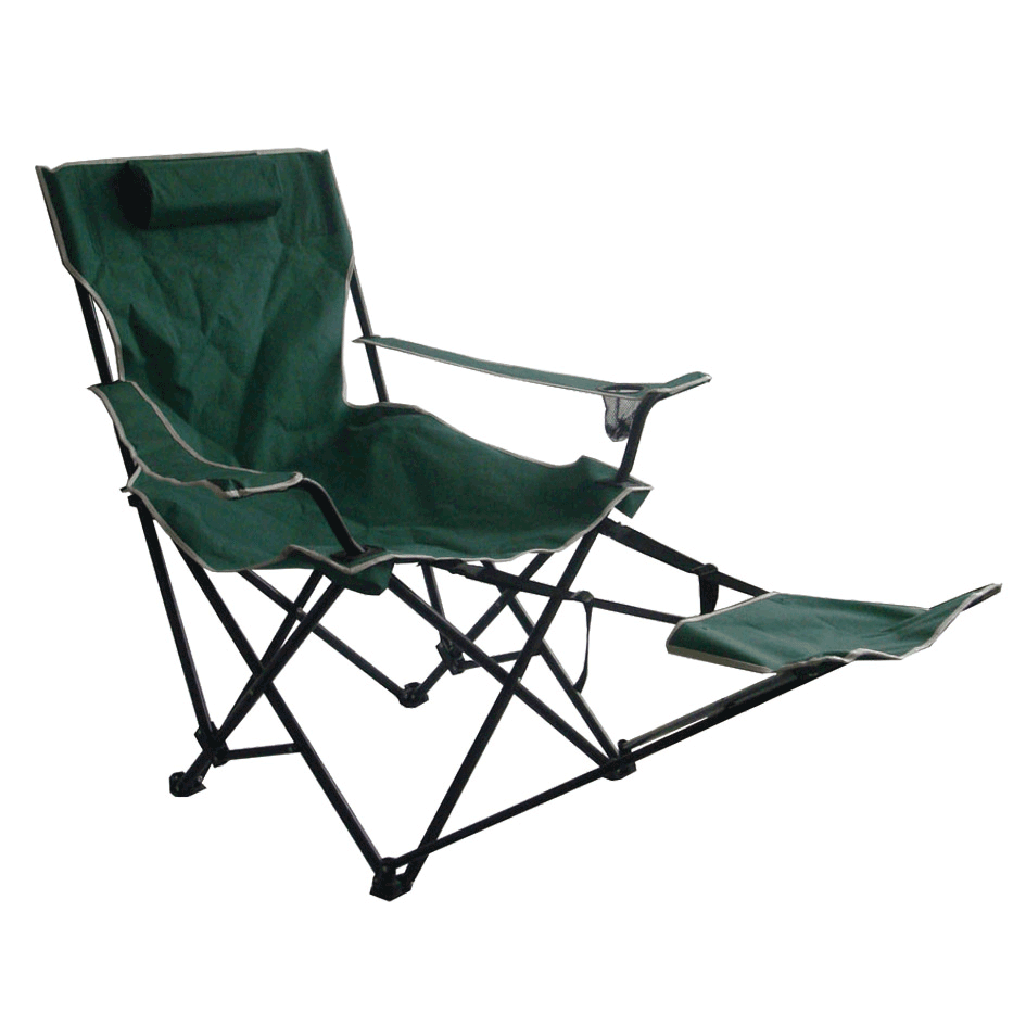 Camping Folding Recliner Chair with Adjustable and Removabel Footrest-Cloudyoutdoor