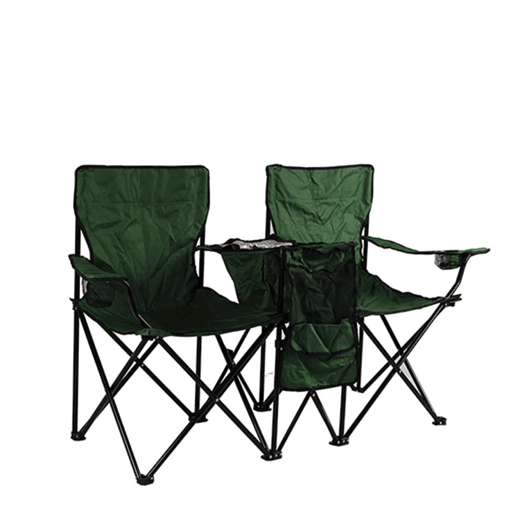 Portable Double Folding Beach Chair with Removable Umbrella for Outdoor-Cloudyoutdoor