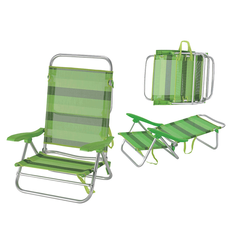 Green Cheap Portable Folding Beach Lounge Chair-Cloudyoutdoor
