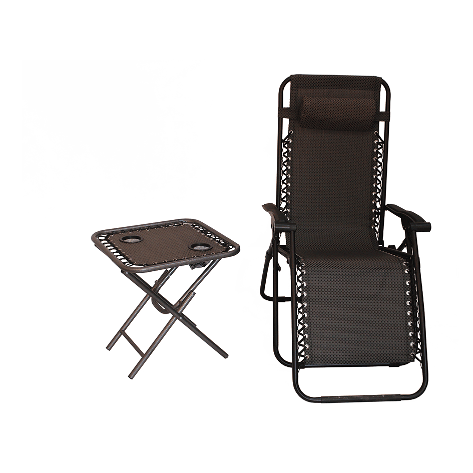 Modern Swimming Pool Lounge Chair and Table Set with Lumbar Support Pillow-Cloudyoutdoor