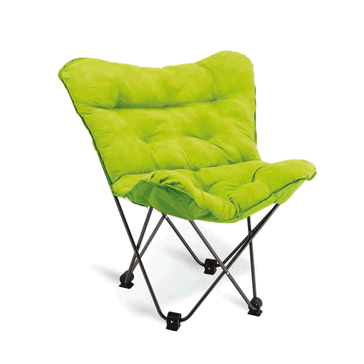 Yellow Large Adult Camping Half Moon Chair Lazy Chair-Cloudyoutdoor