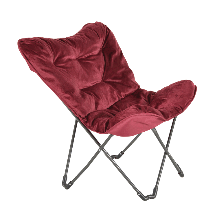 Outdoor/Indoor Queen Half-moon Folding Beach Chair Lounge Chair for Adults-Cloudyoutdoor