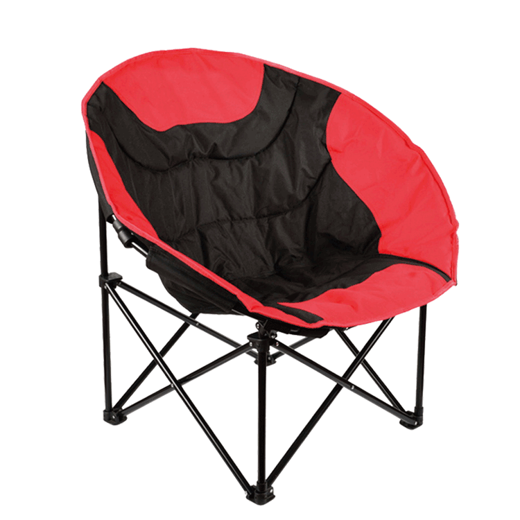 Easy Storage Sturdy Metal Folding Saucer Moon Chair-Cloudyoutdoor