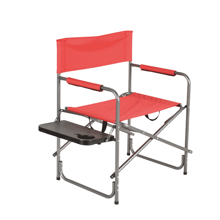 Outdoor Folding Metal Director Chair with MDF Side Table -Cloudyoutdoor