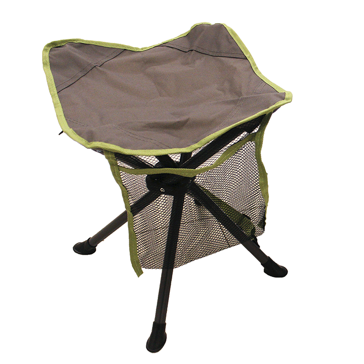 Brown Camping Portable Fishing Chair with Mesh Bag-Cloudyoutdoor