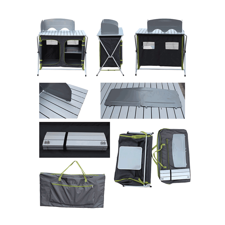 New Folding Cooking Camping Kitchen Picnic Cabinet Table Portable -Cloudyoutdoor