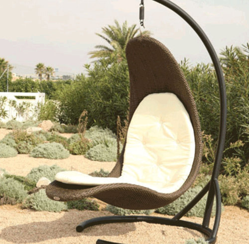 Outdoor egg shaped patio swing chair with good price