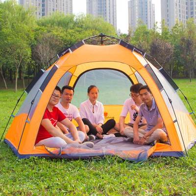 7-8 person double layer 2 doors 6 angles press spring 3 fold automatic tents for sale