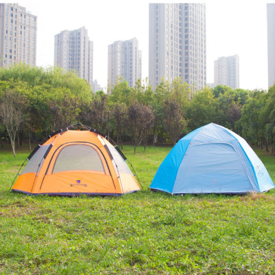 7-8 person double layer 2 doors 6 angles press spring 3 fold automatic tents for sale