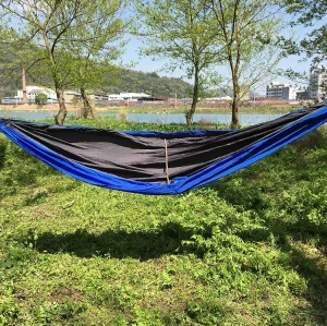 Newest design multi-ues portable waterproof camping nylon hammock with tree strap