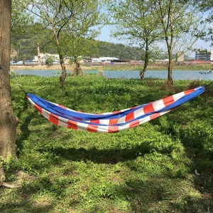 Portable Lightweight stripe design hammock swings outdoor camping hammock
