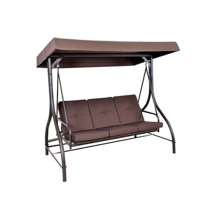 Weather-resistant 3 Seat Patio Swings Hanging Swing Chair Bed for Patio-Cloudyoutdoor