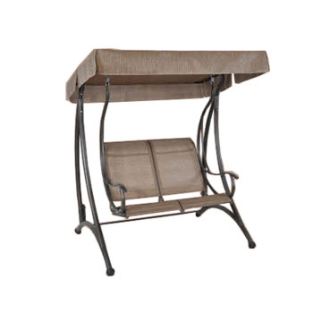2 Seater Steel Double Patio Swing Chair for Outdoor Garden-Clouyoutdoor