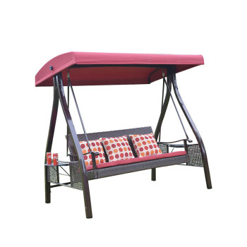 Customized Metal Garden Furniture Swing Chair China with Pillow Side Table-Cloudyoutdoor