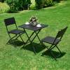 Cheap hdpe blow molding rattan design 1 HDPE table and 2 chairs