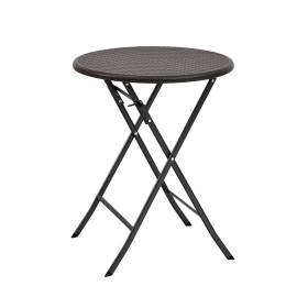 Popular outdoor folding round shape hdpe plastic chair and tables
