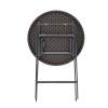 Popular outdoor folding round shape hdpe plastic chair and tables
